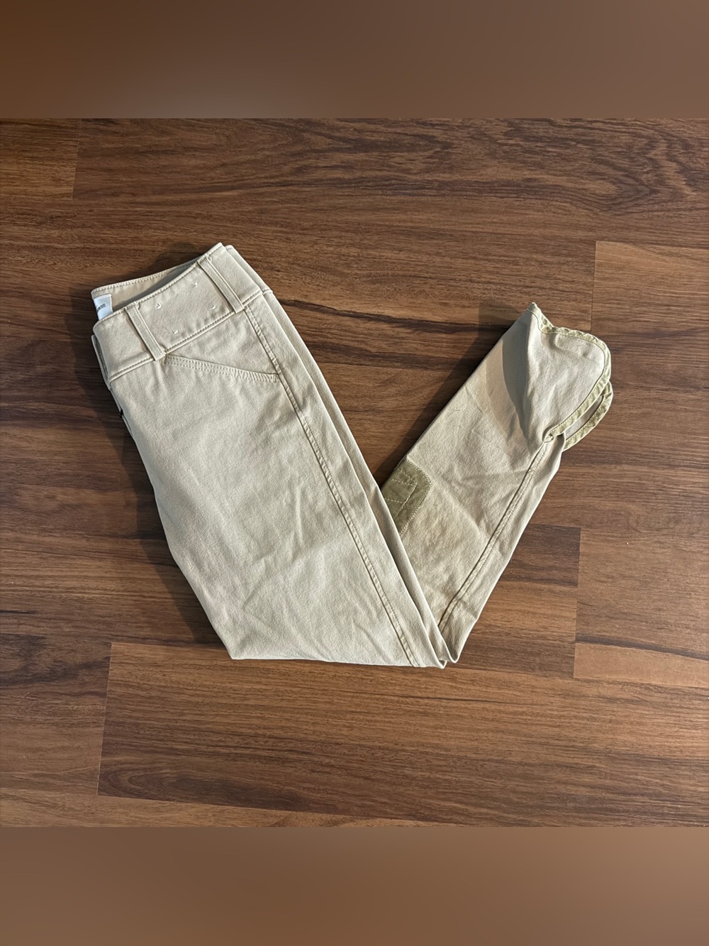 Women’s Size 24R Tan Tailored Sportsman Knee Patch Horseback Riding Breeches.